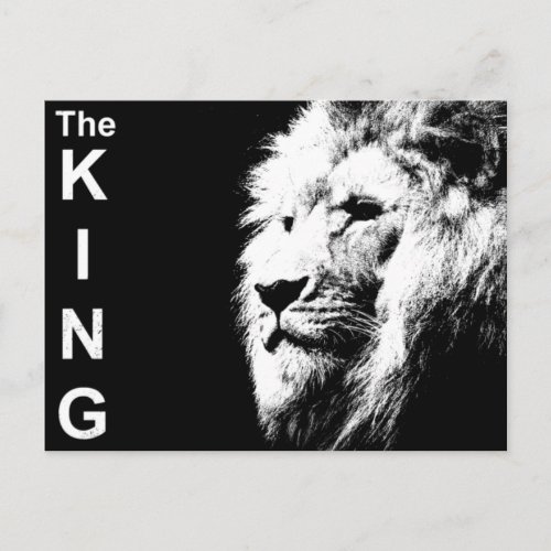 Customizable The King Black White Pop Art Template Postcard