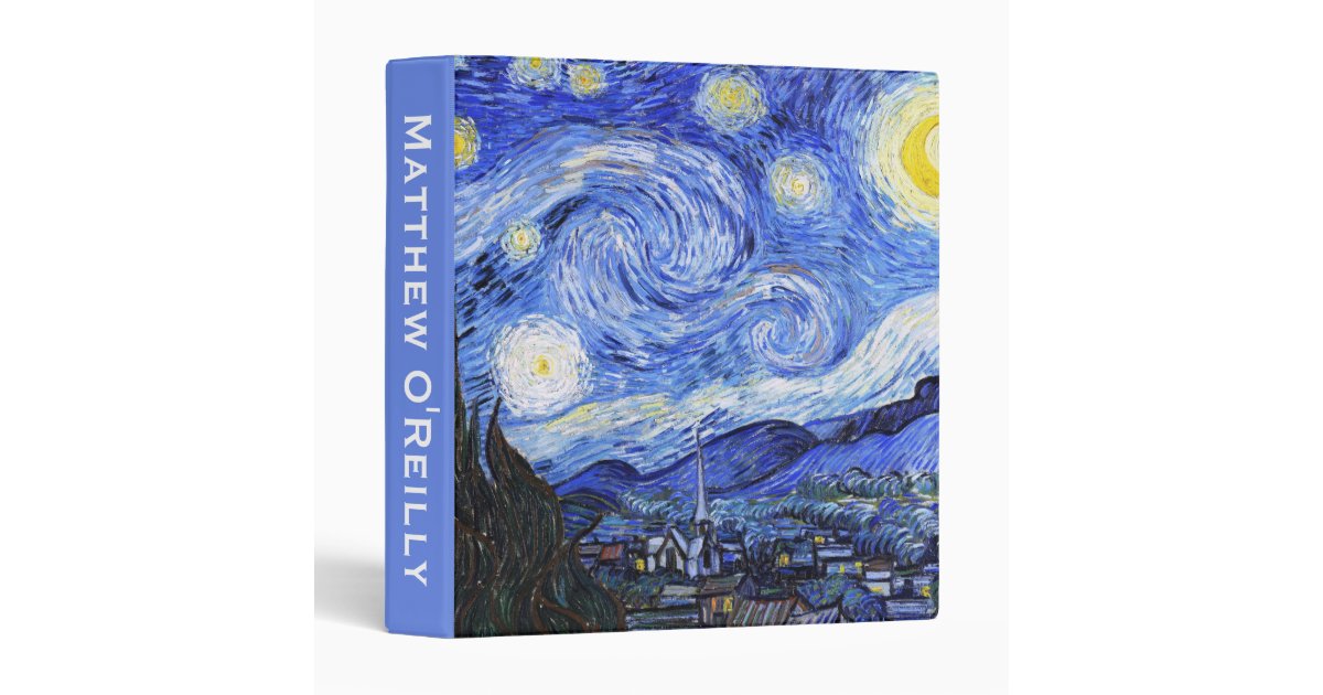 The Starry Night (Van Gogh 1889) Design Custom Backpack