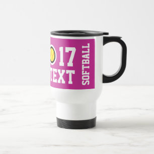 Customizable thermal mug for softball team fans