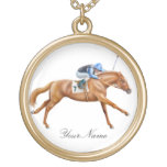 Customizable Thoroughbred Racing Horse Necklace at Zazzle