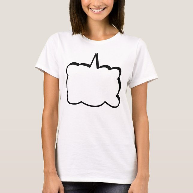 Customizable Thought Bubble Phrase Comic Book T-Shirt (Front)