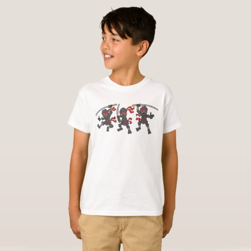 Customizable Three Ninja Design T_Shirt