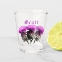 Customizable Three Scottish Thistles