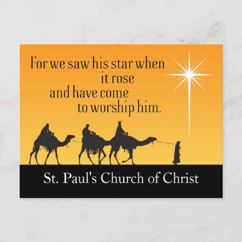 Customizable Three Wise Men Religious Christmas Postcard