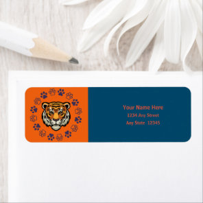 Customizable Tiger Head Return Address Label