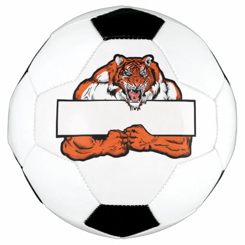 Customizable Tiger Logo  Soccer Ball