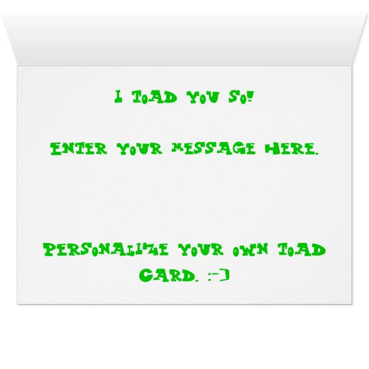 Customizable toad card (Inside Horizontal (Bottom))