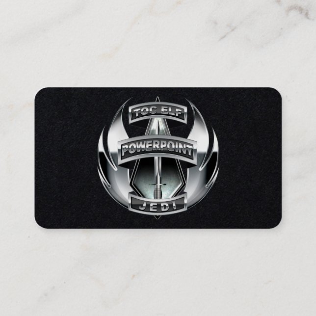 Customizable TOC Elf Business Card (Back)