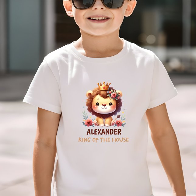 Customizable Toddler T-Shirt with Cute Lion  (Creator Uploaded)