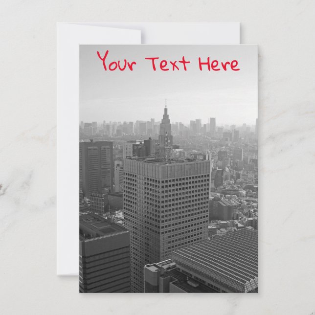 Customizable Tokyo skyline card (Front)