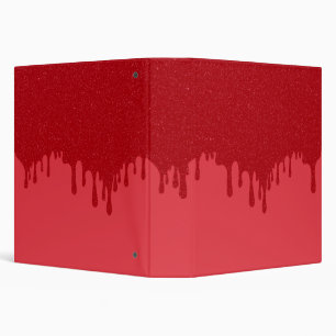 Customizable Tomato Red Drip Effect Binder