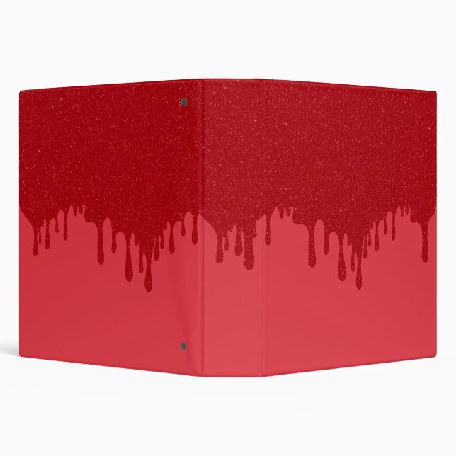Customizable Tomato Red Drip Effect Binder (Background)