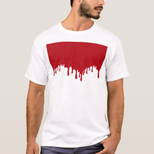 Customizable Tomato Red Drip Graphic T-Shirt