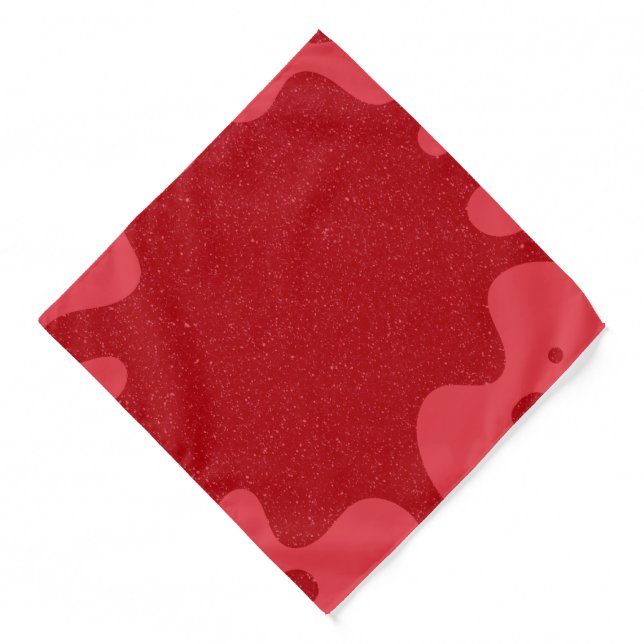 Customizable Tomato Red Fluid Wave Bandana (Front)