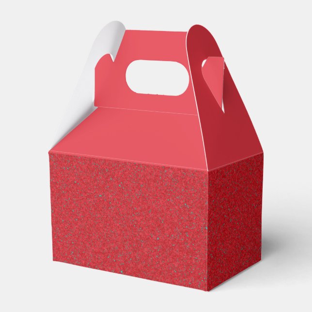 Customizable Tomato Red Noise Favor Box (Front Side)