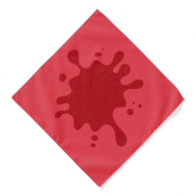 Customizable Tomato Red Noise Splash Bandana (Front)