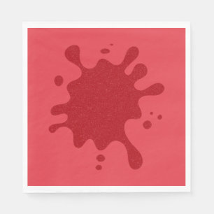 Customizable Tomato Red Noise Splatter Napkins