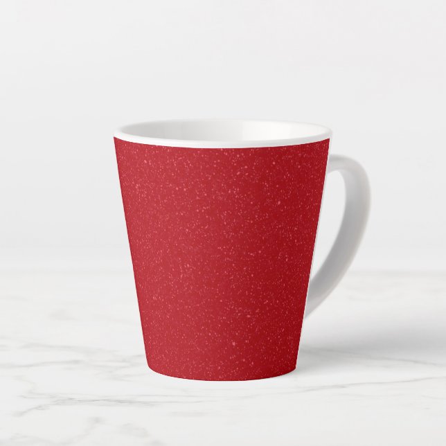 Customizable Tomato Red Speckle Latte Mug (Right Angle)