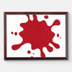 Customizable Tomato Red Splash Award Plaque