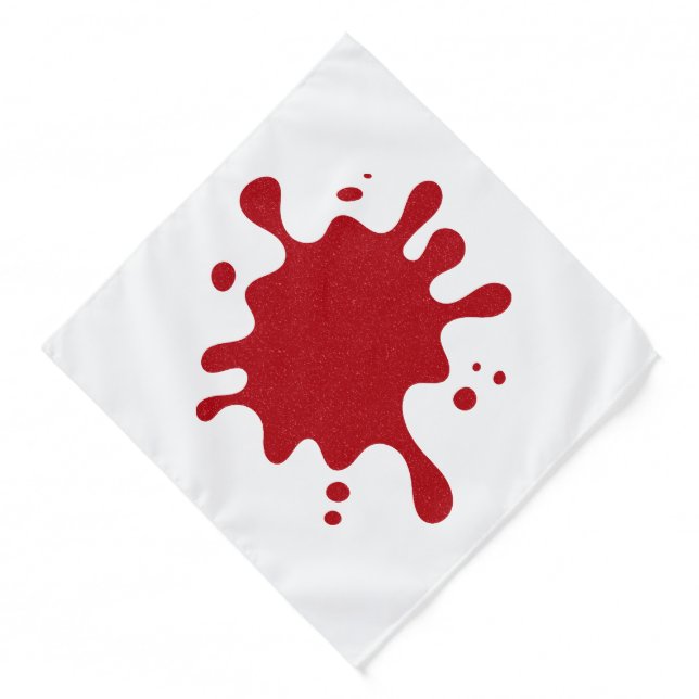Customizable Tomato Red Splash Bandana (Front)