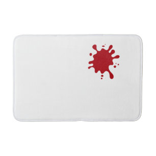 Customizable Tomato Red Splash Bath Mat