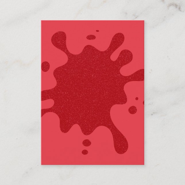 Customizable Tomato Red Splash Card – Bulk Option (Front)