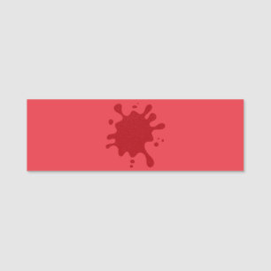 Customizable Tomato Red Splash Classic Name Tag