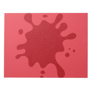 Customizable Tomato Red Splash Design Notepad