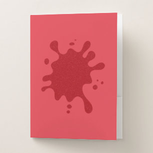Customizable Tomato Red Splash Folder