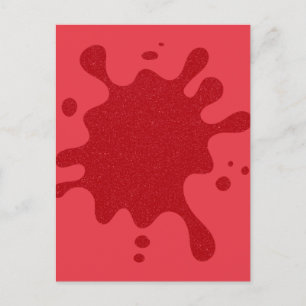 Customizable Tomato Red Splash Holiday Postcard