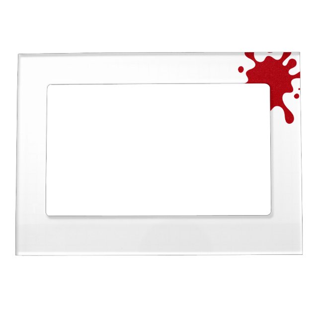 Customizable Tomato Red Splash Magnetic Frame (Front)