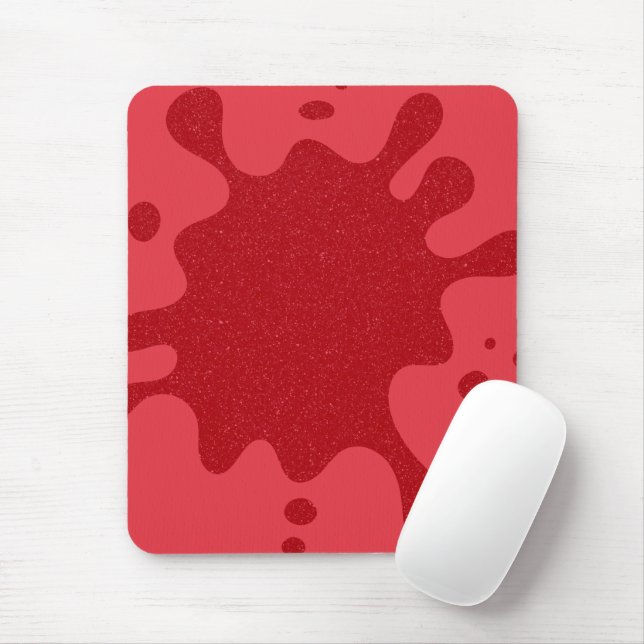 Customizable Tomato Red Splash Mouse Pad (With Mouse)
