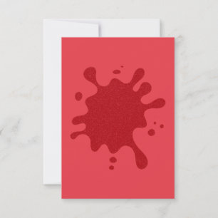 Customizable Tomato Red Splash RSVP Card