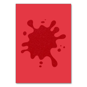Customizable Tomato Red Splash Table Card