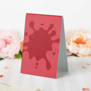 Customizable Tomato Red Splash Table Tent Sign