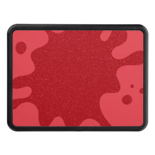 Customizable Tomato Red Splash Trailer Hitch Cover