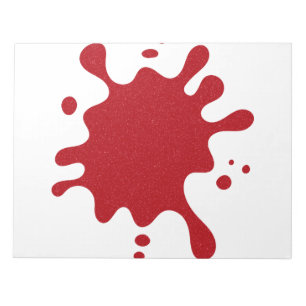 Customizable Tomato Red Splash White Notepad