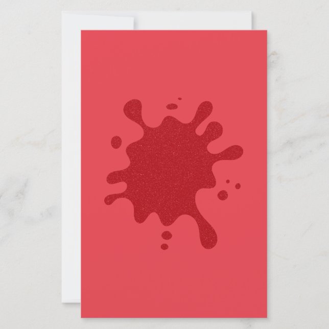 Customizable Tomato Red Splat Paper Sheet (Front)
