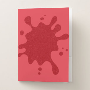 Customizable Tomato Red Splat Pocket Folder