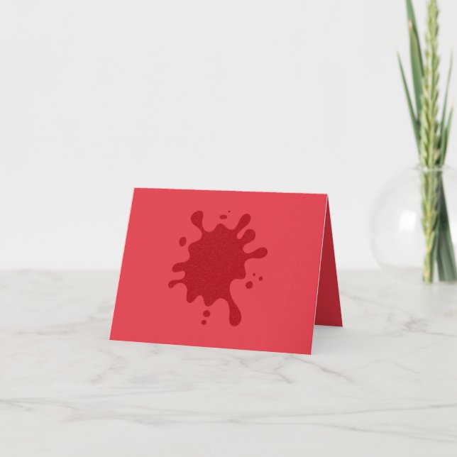 Customizable Tomato Red Splatter Card (Front)