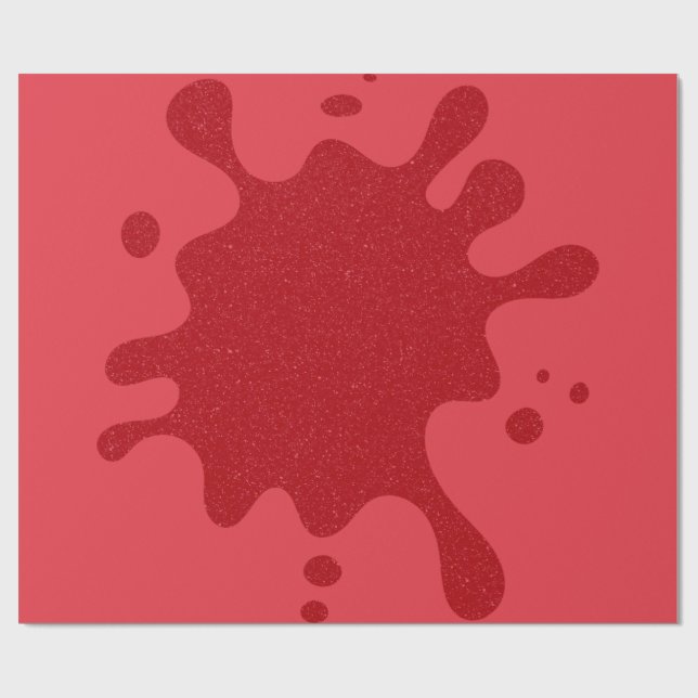 Customizable Tomato Red Splatter Gift Wrap (Flat)