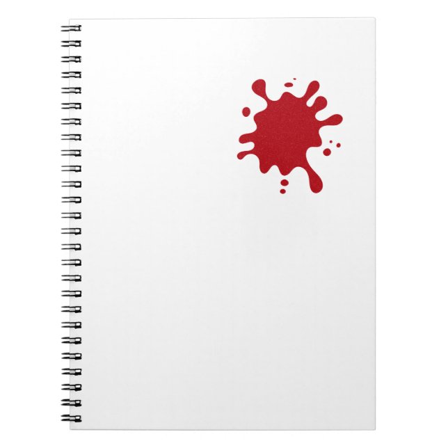 Customizable Tomato Red Splatter Notebook (Front)