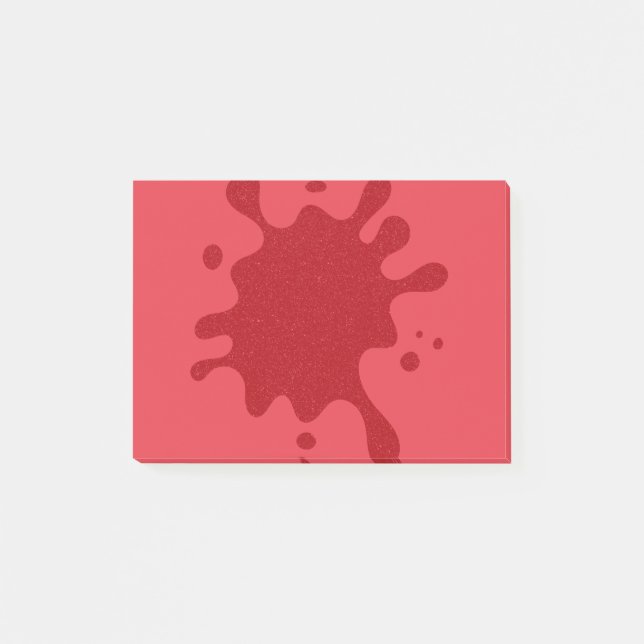Customizable Tomato Red Splatter Notes (Front)