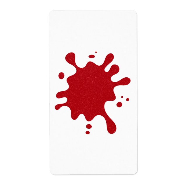 Customizable Tomato Red Splatter Shipping Labels (Front)