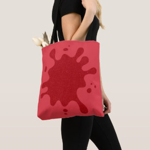 Customizable Tomato Red Splatter Tote Bag