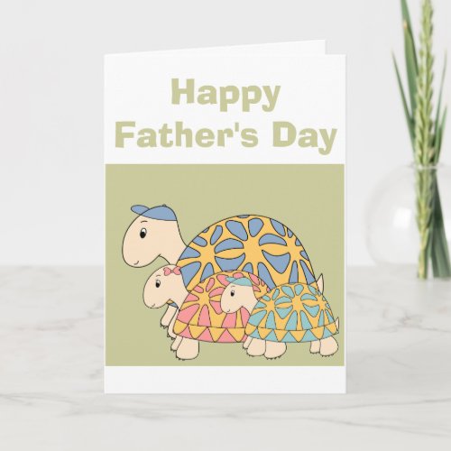 Customizable Tortoise Fathers Day Card