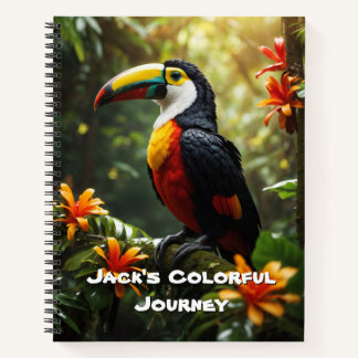 Customizable Toucan Notebook: A Tropical Escape Notebook