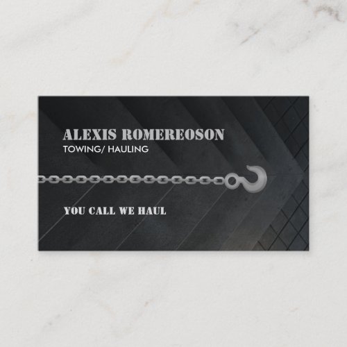 Customizable Tow Truck Business Cards