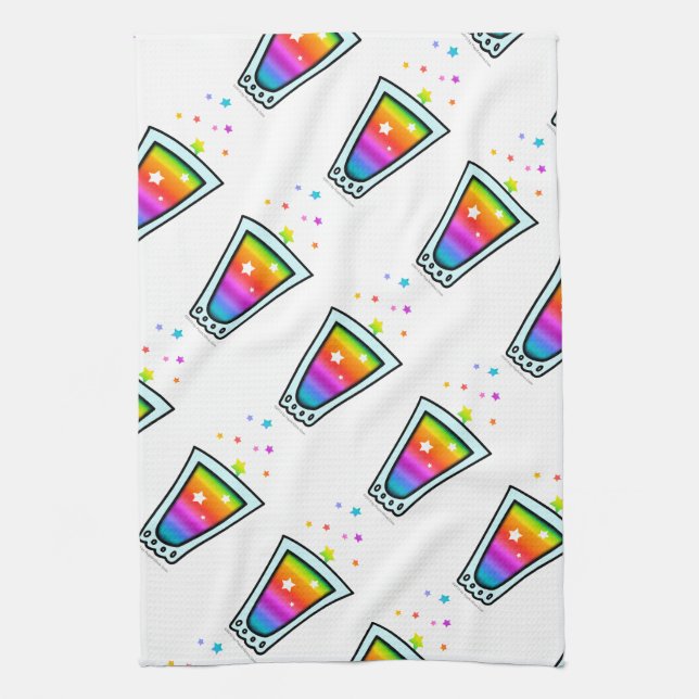 Customizable TOWELS - RAINBOW SHOT GLASS (Vertical)
