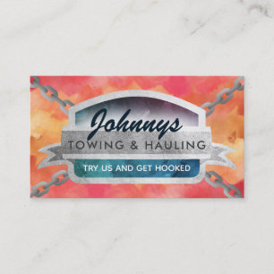Customizable Towing Hauling Business Cards